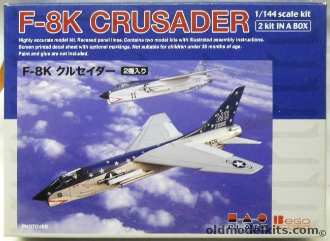 Platz 1/144 TWO F-8K Crusader - Four Aircraft Kits Total, PD-17 plastic model kit