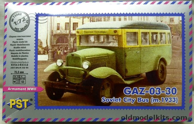 PST 1/72 GAZ-03-30 Soviet City Bus - (GAZ0330), 72082 plastic model kit