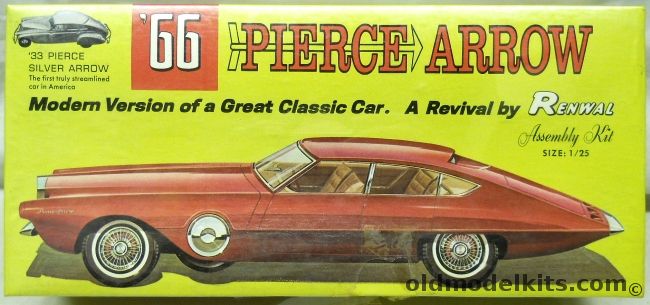 Renwal 1/25 1966 Pierce Arrow Modern Classic Revival, 107-198 plastic model kit