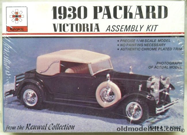Renwal 1/48 1930 Packard Victoria - O Scale, 152 plastic model kit