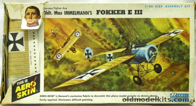 Renwal 1/48 Oblt. Max Immelmann's Fokker E-III Aero Skin - (EIII), 283-149 plastic model kit