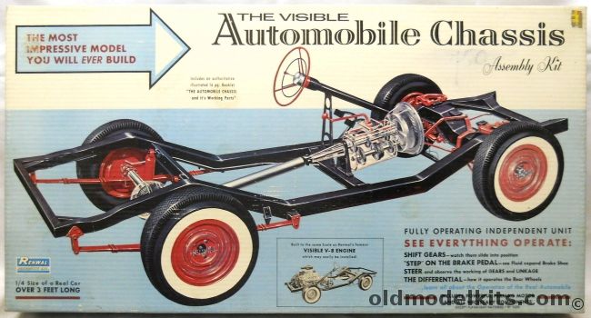 Renwal 1/4 The Visible Automobile Chassis - For The Visible V-8, 813-1995 plastic model kit