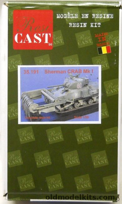 Resicast 1/35 Sherman Crab MkI - Complete Kit - Not Just A Conversion, 35-191 plastic model kit