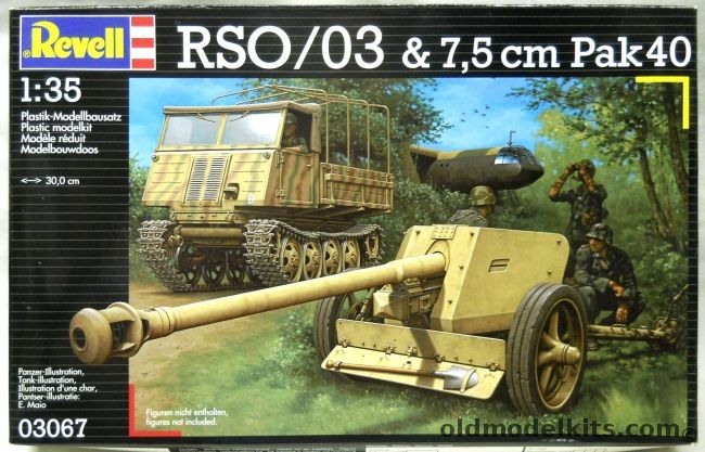 Revell 1/35 RSO/03 And 7.5cm Pak 40 - 21 PzDiv Normandie 1944 / Dasburg Feb 1945 / Russland Winter 1945 / Franzosische Armee Winter 1945, 03067 plastic model kit