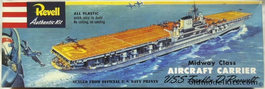 Revell 1/547 USS Franklin D Roosevelt - Midway Class Aircraft Carrier, 0307 plastic model kit