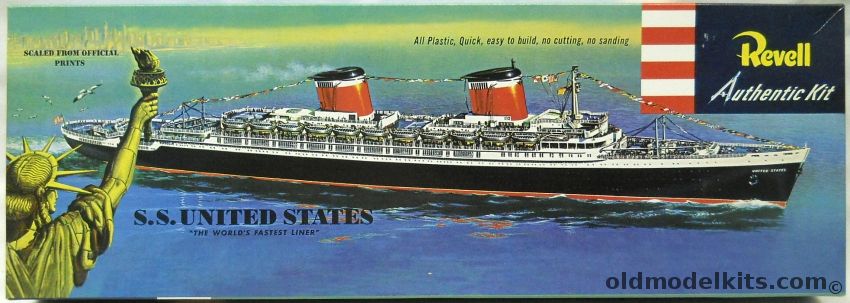 Revell 1/602 SS United States - The World's Fastest Liner - United States Lines Ocean Liner, 0312 plastic model kit