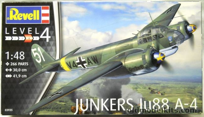 Revell 1/48 Junkers Ju-88 A-4 - (Ju88A4), 03935 plastic model kit