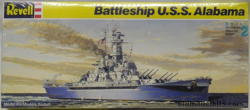 Revell 1/720 USS Alabama BB-60 Battleship, 0409 plastic model kit