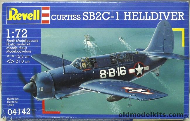 Revell 1/72 Curtiss SB2C-1 Helldiver - VB-17 USS Bunker Hill Pacific Theater  July 1943 / VB-8 US Navy East Coast USA Late 1943, 04142 plastic model kit