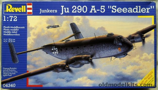 Revell 1/72 Junkers Ju-290 A-5 Seeadler - 1/FAGr 5 Operation Eisenhammer Roggentin March 1945 / 1/FAGr 5 Rechlin Nov 1945 / 1/FAGr 5 Ergolding B Landsberg Sept 1944 / 1/KG200 Wiener Neustadt January 1944, 04340 plastic model kit
