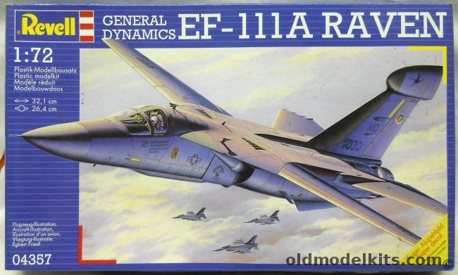 Revell 1/72 TWO EF-111 A Raven - (EF111A), 04357 plastic model kit