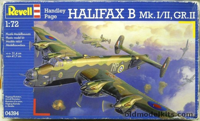 Revell 1/72 Handley Page Halifax B Mk.I / Mk.II / GRII - With Three Eduard PE Sets Plus Mastk, 04394 plastic model kit