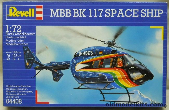 Revell 1/72 MBB BK-117 Spaceship, 04408 plastic model kit