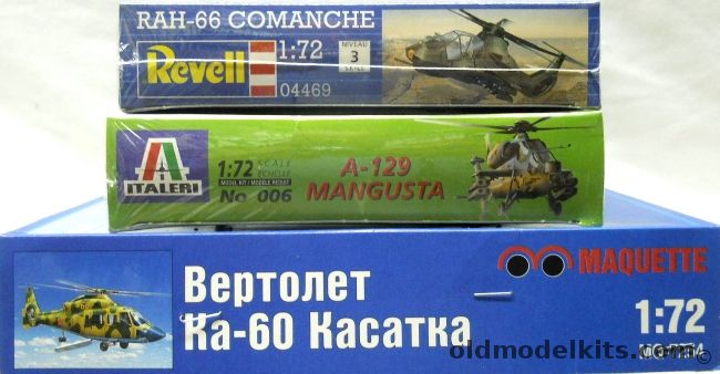 Revell 1/72 RAH-66 Comanche / Italeri A-129 Mangusta / Maquette KA-60, 04469 plastic model kit