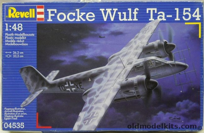 Revell 1/48 Focke-Wulf Ta-154 Moskito - (ex Pro Modeler Monogram), 04535 plastic model kit