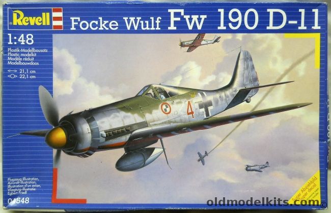 Revell 1/48 Focke-Wulf FW-190 D-11 - Platzschutzstaffel JV44 Munchen-Riem 1945 or Bad Worishofen 1945 - (ex Pro Modeler Monogram), 04548 plastic model kit
