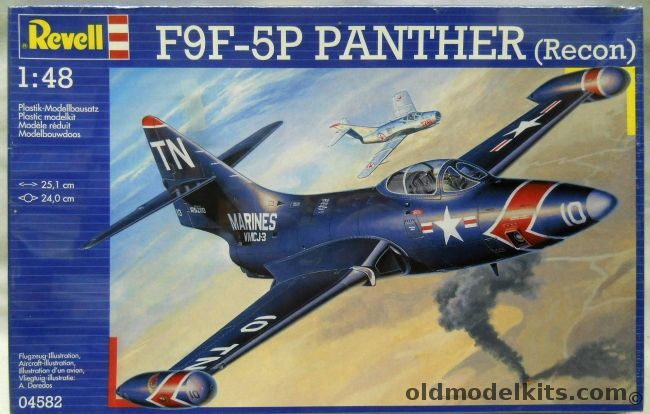 Revell 1/48 F9F-5P Panther Recon - US Marines - (F9F5P), 04582 plastic model kit