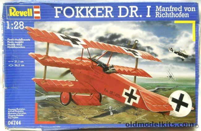 Revell 1/28 Fokker DR-1 Triplane - Manfred von Richthofen The Red Baron, 04744 plastic model kit