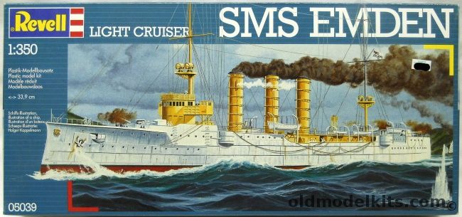 Revell 1/350 SMS Emden Light Cruiser - WWI Commerce Raider - With Gold Medal Models Emden PE Detail Set, 05039 plastic model kit