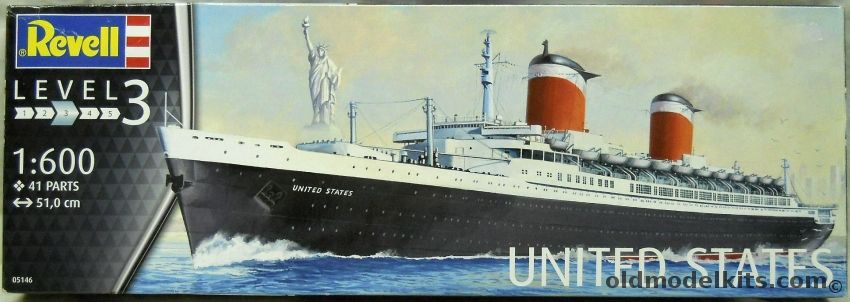 Revell 1/602 SS United States - World's Fastest Ocean Liner, 05146 plastic model kit