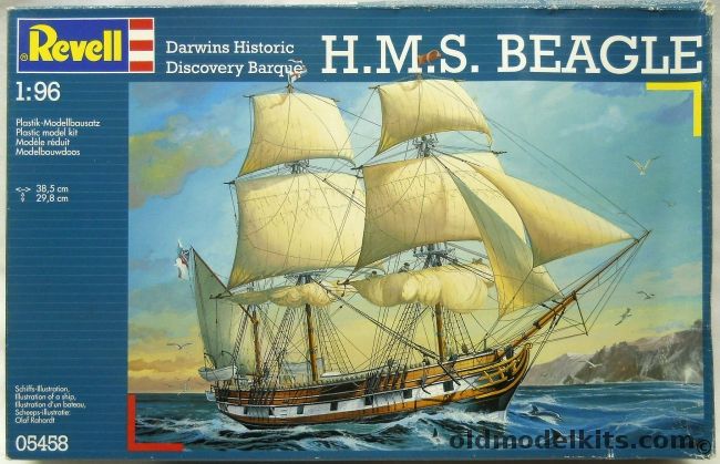 Revell 1/110 HMS Beagle - Charles Darwin's Discovery Barque, 05458 plastic model kit