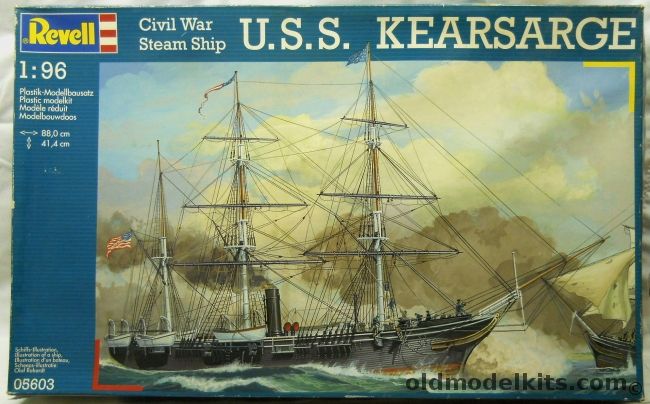 Revell 1/96 USS Kearsarge - Civil War Steamship, 05603 plastic model kit