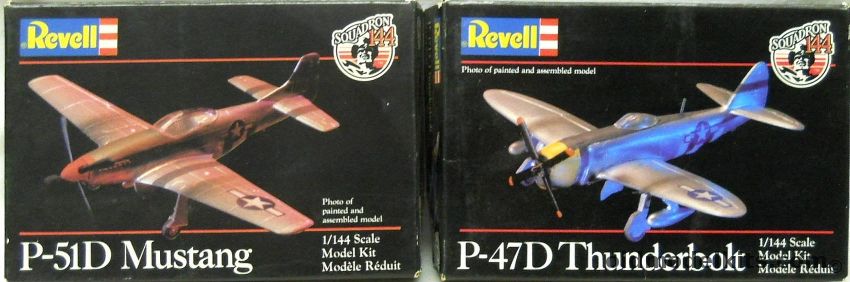 Revell 1/144 P-51D Mustang And P-47D Thunderbolt - Squadron 144 Series, 1033 plastic model kit