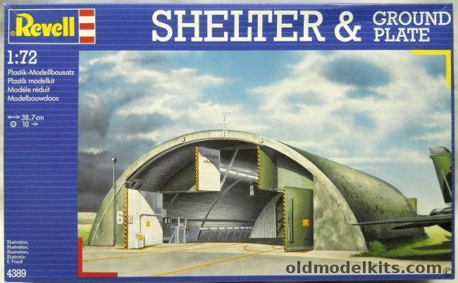 Revell 1/72 Shelter And Ground Plate - Aircraft Ready Shelter / Alert 5 Shelter, 4389 plastic model kit