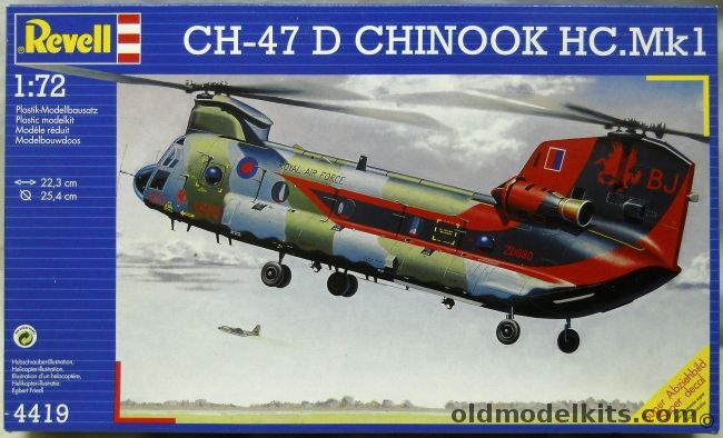 Revell 1/72 CH-47D ChinooHC.Mk1 - RAF ZA671 / RAF Gutersloh Special Markings ZD980, 4419 plastic model kit