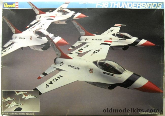 Revell 1/48 F-16 Thunderbirds - Four F-16s With A Special Base, 4749 plastic model kit