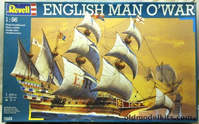 Revell 1/96 English Man O' War - 29.5 Inches Long, 5624 plastic model kit