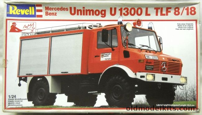 Revell 1/24 Mercedes Benz Unimog U1300L TLF 8/18 Rescue Fire Truck, 7451 plastic model kit