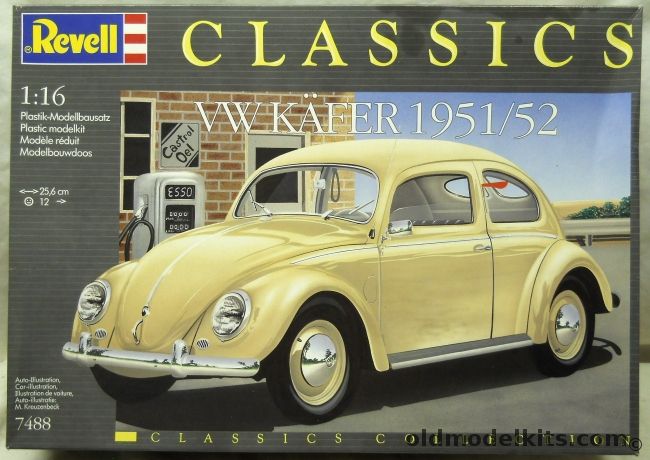 Revell 1/16 VW Kafer 1951 / 1952 - Volkswagen Beetle Split Window, 7488 plastic model kit