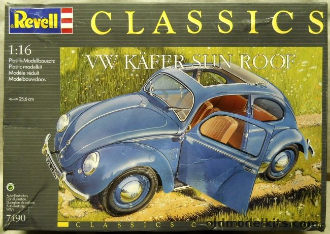 Revell 1/16 VW Kafer Sun Roof - Volkswagen Beetle Split Window, 7490 plastic model kit