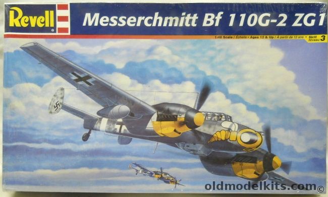 Revell 1/48 Messerschmitt Bf-110 G-2 ZG1 - (Bf110G-2), 85-4164 plastic model kit