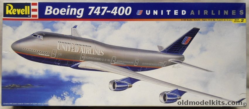 Revell 1/144 Boeing 747-400 United Airlines - (747), 85-4672 plastic model kit