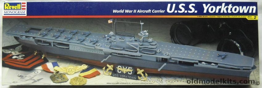 Revell 1/490 USS Yorktown CV-5 Aircraft Carrier, 85-5224 plastic model kit