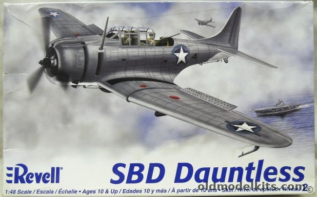 Revell 1/48 Douglas SBD Dauntless Dive Bomber - USS Wasp CV7 Guadalcanal August 7 1942 / Royal New Zealand Air Force RNZAF 25 Sq Seagrove July 1943 - (ex-Monogram), 85-5249 plastic model kit