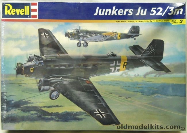 Revell 1/48 Junkers Ju-52 /3M - Luftwaffe 2./KGtzbV102 Italy 1942 or 2./KGtzbV500 Russia March 1942, 85-5612 plastic model kit