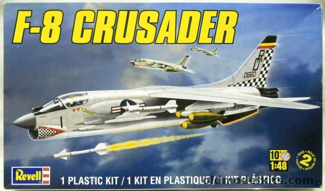 Revell 1/48 F-8 Crusader - US Marines VMF(AW)-312 Checkerboards Or US Navy VF-211 Highest Scoring F-8 Unit In Vietnam - (ex Monogram), 85-5863 plastic model kit