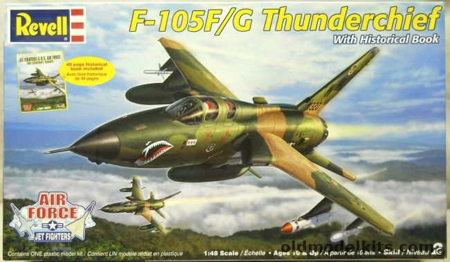 Revell 1/48 F-105F / F-105G Thunderchief Wild Weasel With Century Series Book - Hanoi Hustler/Peach 91, 85-6868 plastic model kit