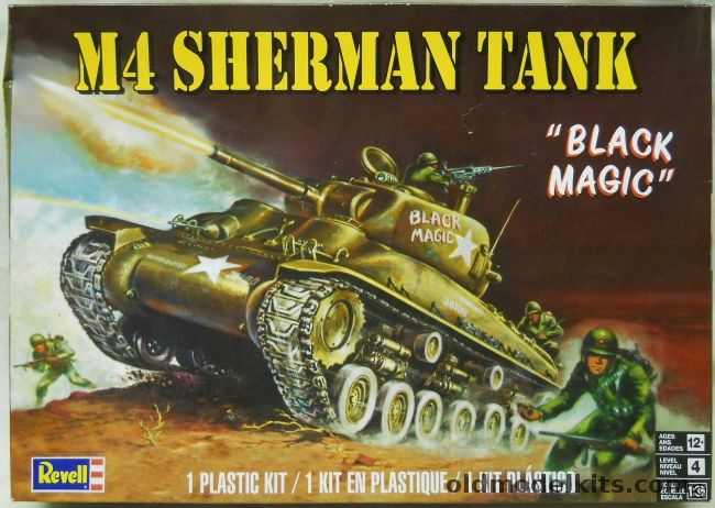 Revell 1/40 M4 Sherman Tank Black Magic, 85-7864 plastic model kit