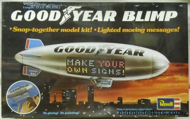 Revell 1/169 Goodyear Blimp - With Motorized Rotating And Light Up Sign, 99000 plastic model kit