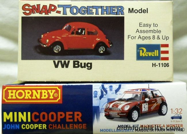 Revell 1/32 VW Bug / Hornby Min Cooper - John Cooper Challenge, H1106 plastic model kit