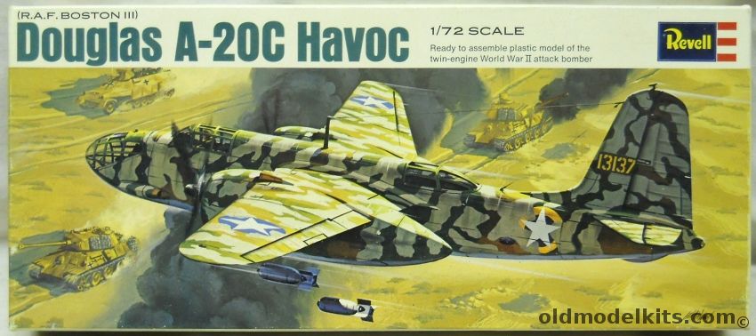 Revell 1/72 Douglas A-20C Havoc - Or RAF Boston III - Medium Bomber, H115-130 plastic model kit