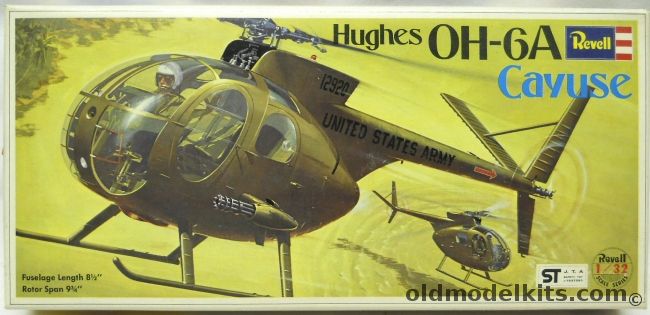 Revell 1/32 Hughes OH-6A Cayuse - US Army / Civil Hughes 500 / Japan JSDF - Japan Issue, H146-300 plastic model kit