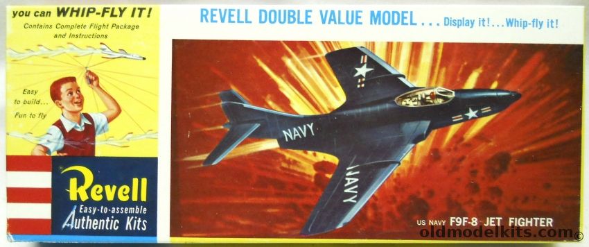 Revell 1/54 Grumman F9F-8 Cougar  Whip-Fly - (F9F8), H151-98 plastic model kit