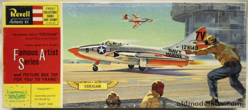 Revell 1/52 Grumman F9F-8 Cougar - Famous Artist Series - (F9F8), H168-98 plastic model kit