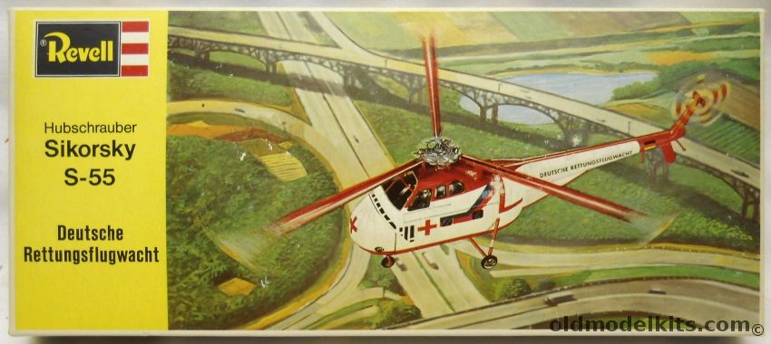 Revell 1/48 Sikorsky S-55 Deutsche Rettungsflugwacht - German Air Rescue Service, H174 plastic model kit