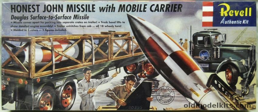 Revell 1/48 Honest John Missile with Mobile Carrier - Trailer And Truck, H1821-169 plastic model kit